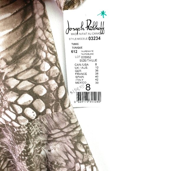 Joseph Ribkoff Snake Print Handkerchief Dress Sz 8 - Picture 8 of 9